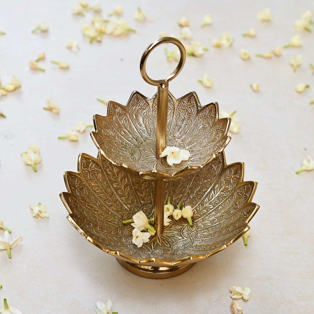 two tiered serving platter