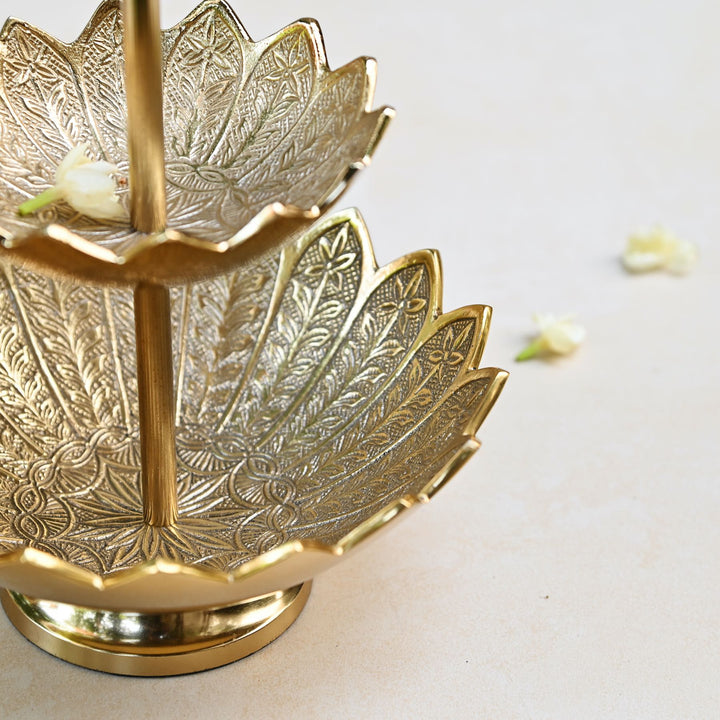 two tiered serving platter