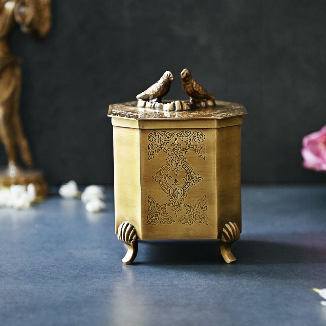 decorative brass box with ld