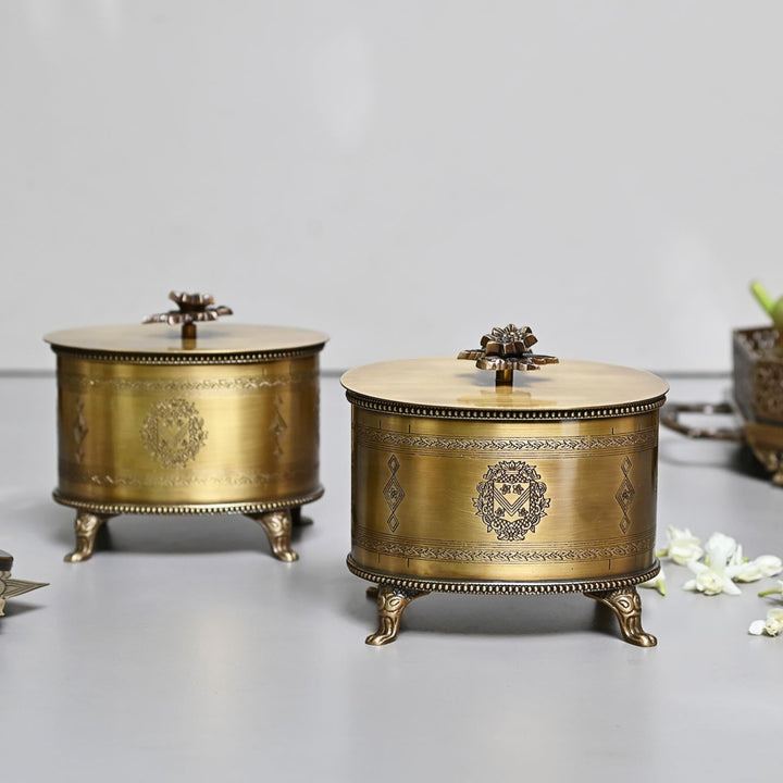 decorative brass box with lid