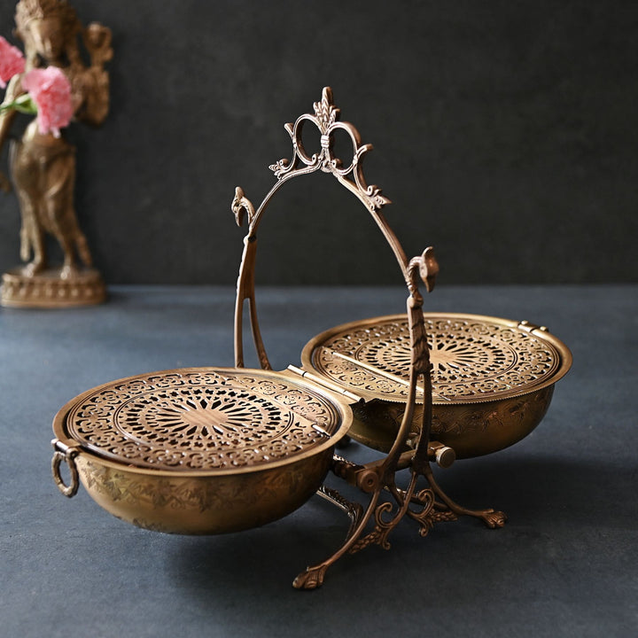 foldable brass dry fruit box
