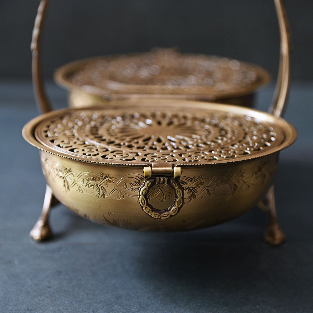 foldable brass dry fruit box