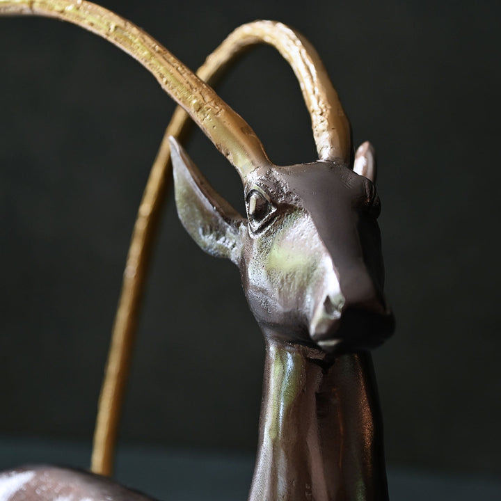 metal deer sculpture