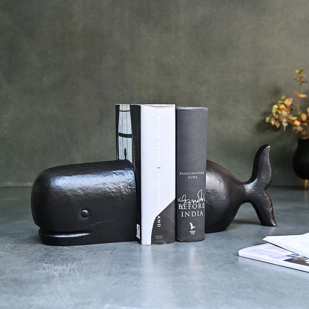 whale bookends