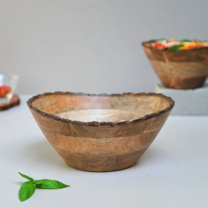 wooden serving bowl