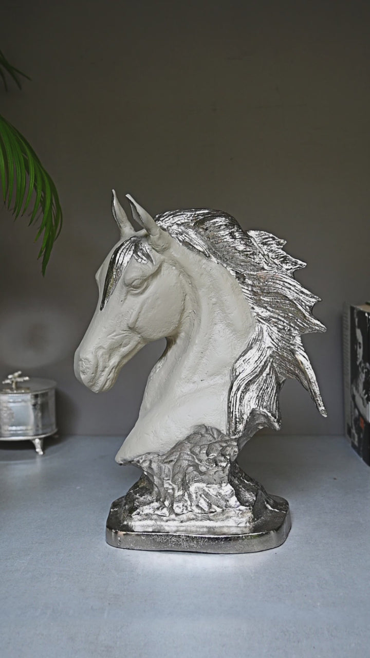 Silver Horse Sculpture