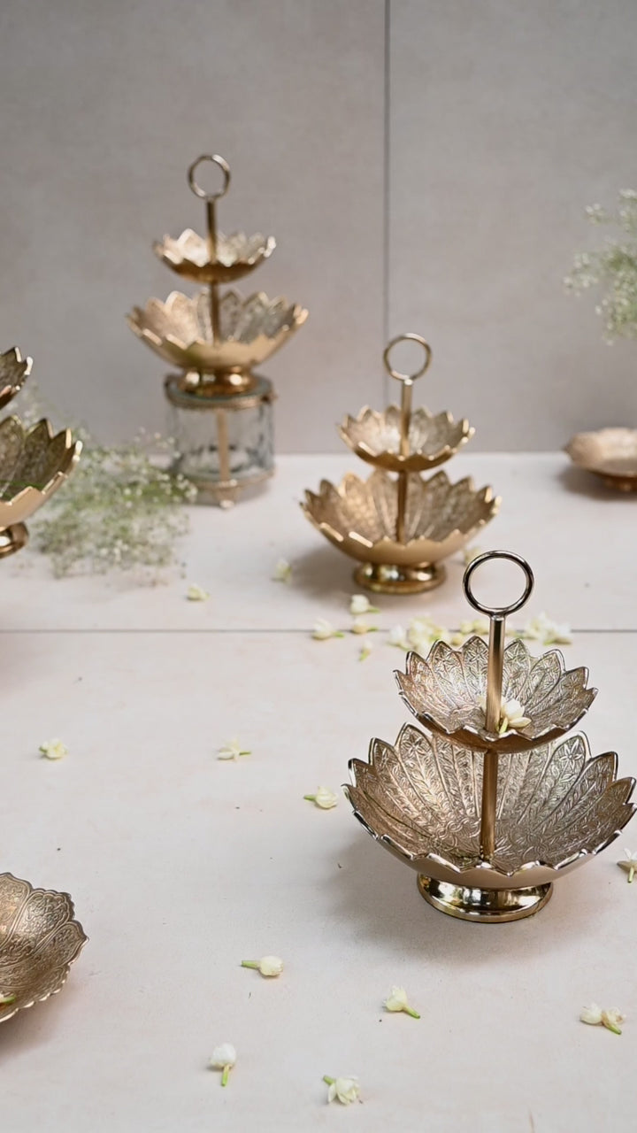 two tiered serving platter