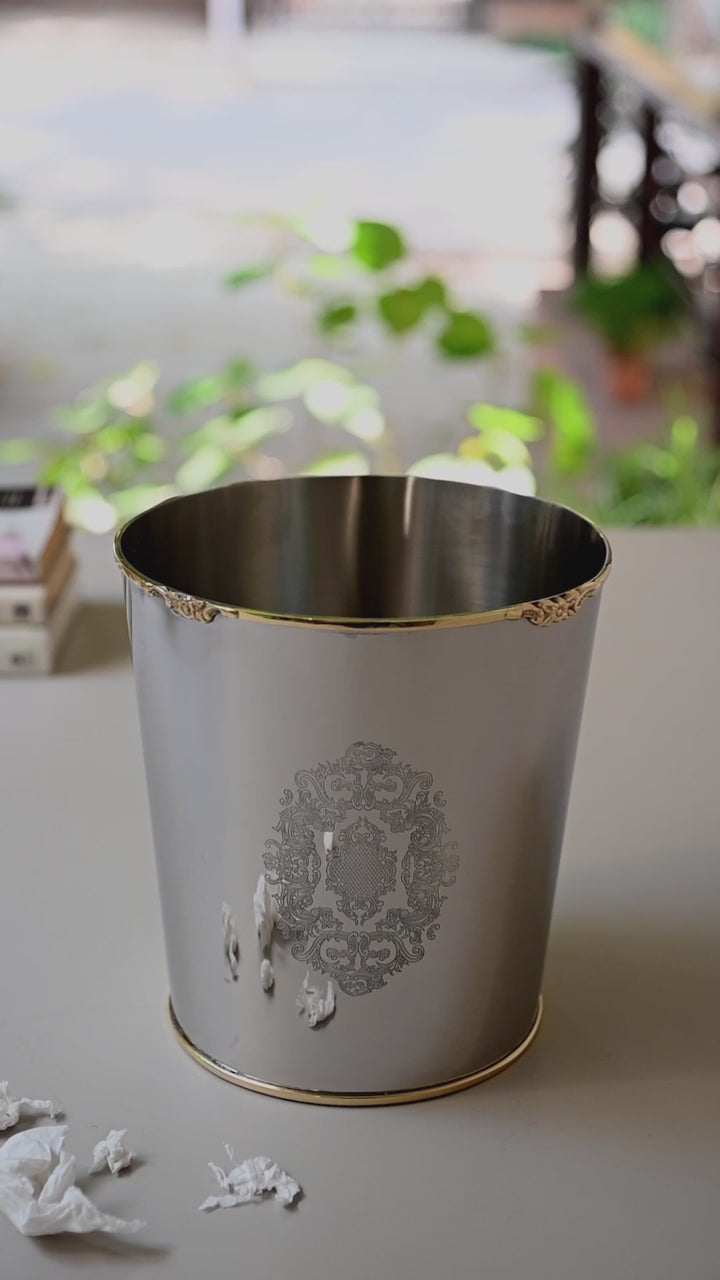 Brass & Steel Dustbin