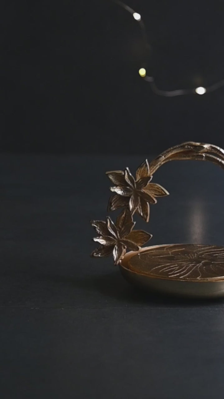 Floral Coaster Set with Stand