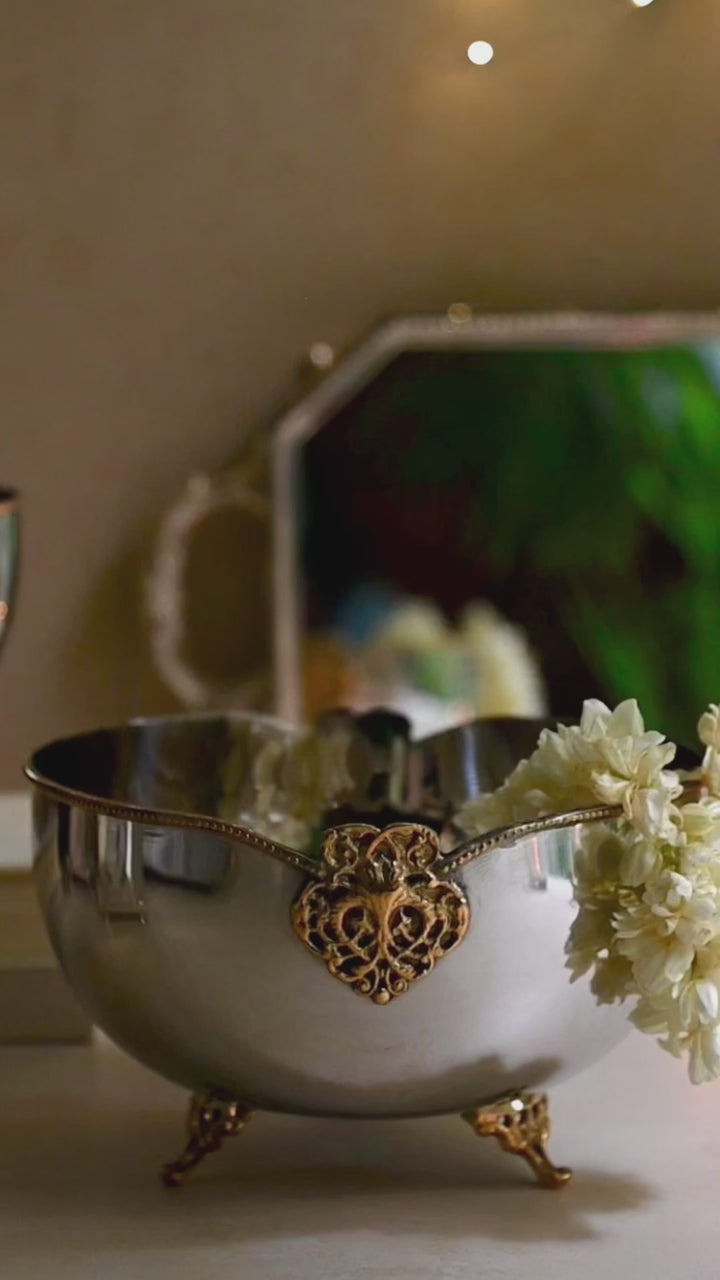 Brass & Steel Serving Bowl