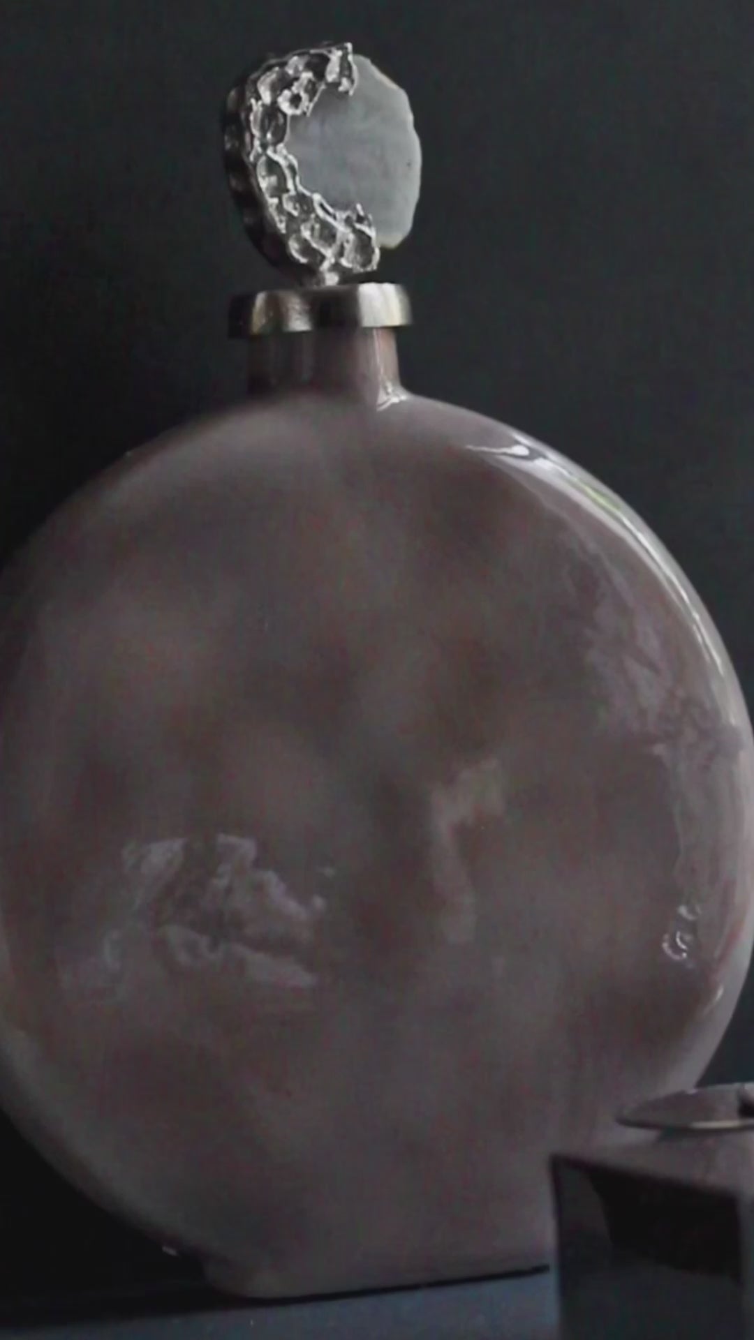Round Glass Bottle with Lid