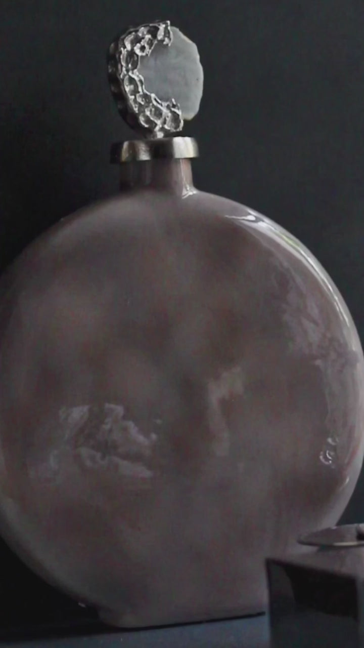 Round Glass Bottle with Lid