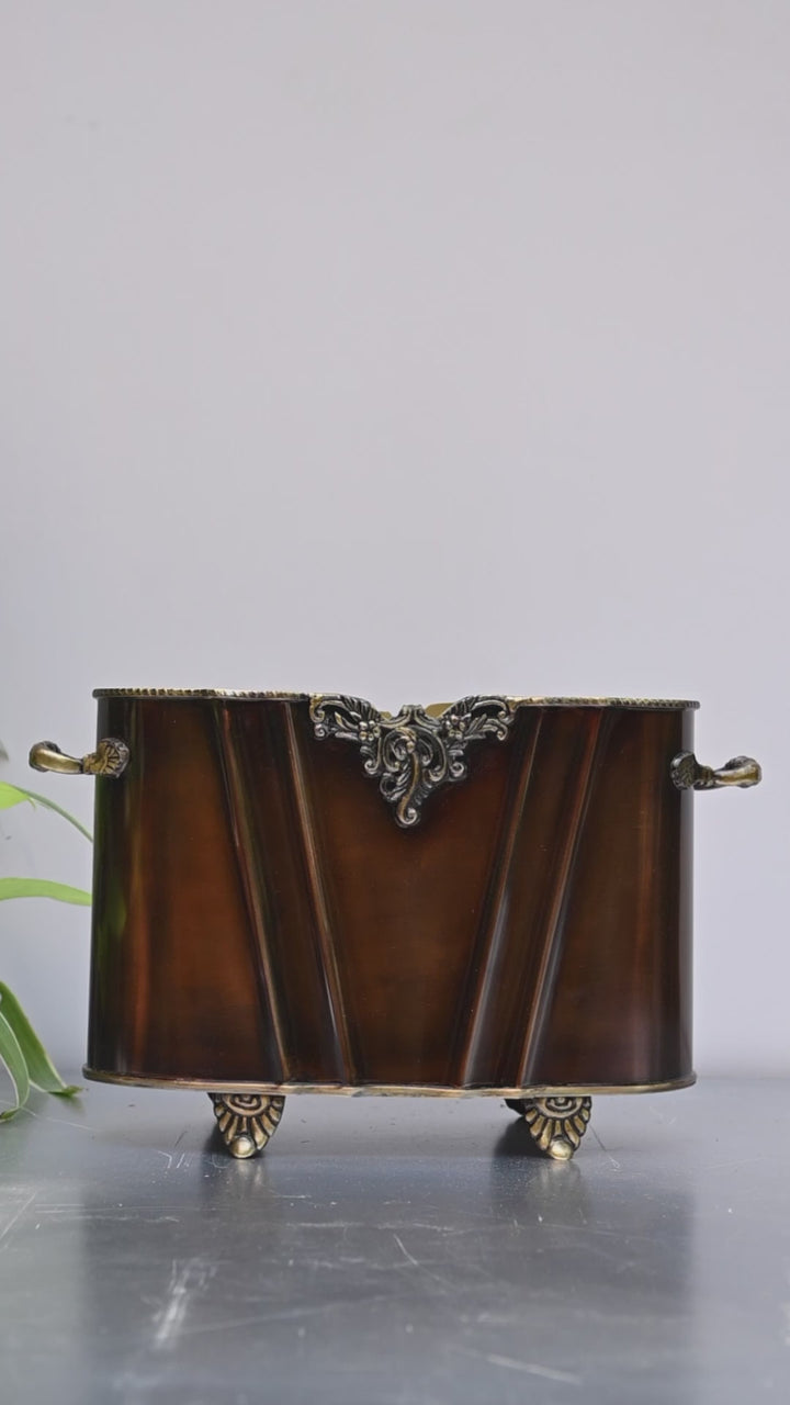 Copper Brass Planter Jardinière