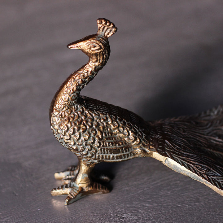 antique peacock showpiece