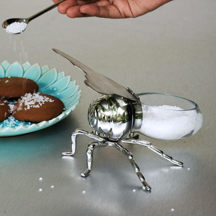 sugar and honey pot shaped like a bee