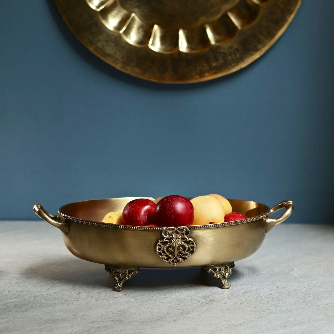 brass fruit bowl