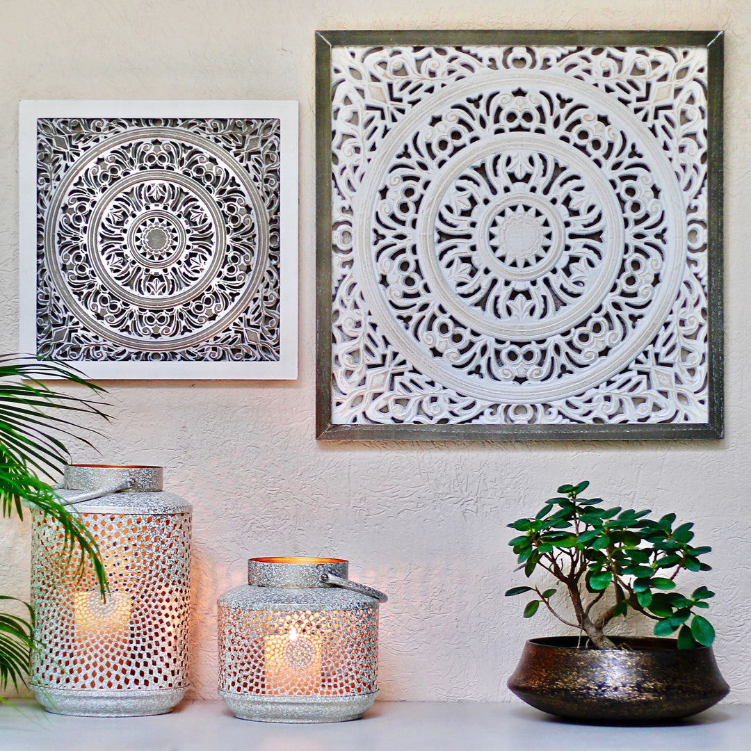 square carved wall decoration panel