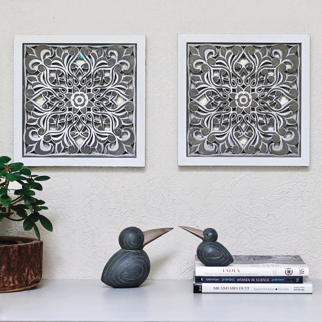 square carved wall decoration panel