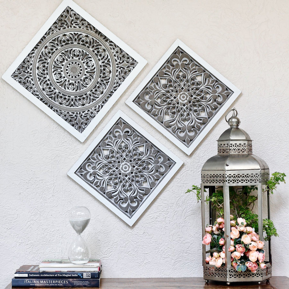 square carved wall decoration panel