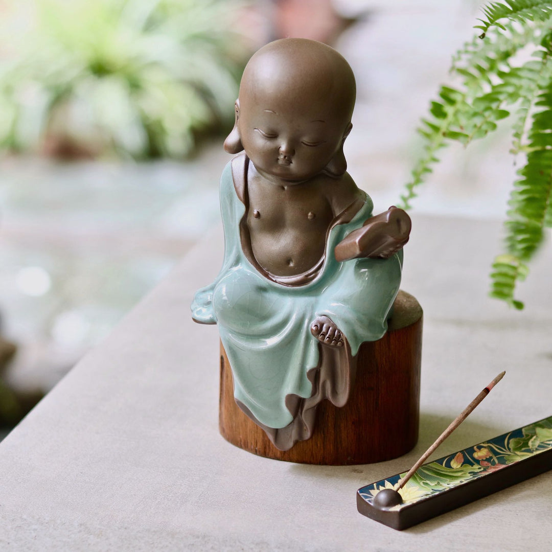 ceramic buddhist monk