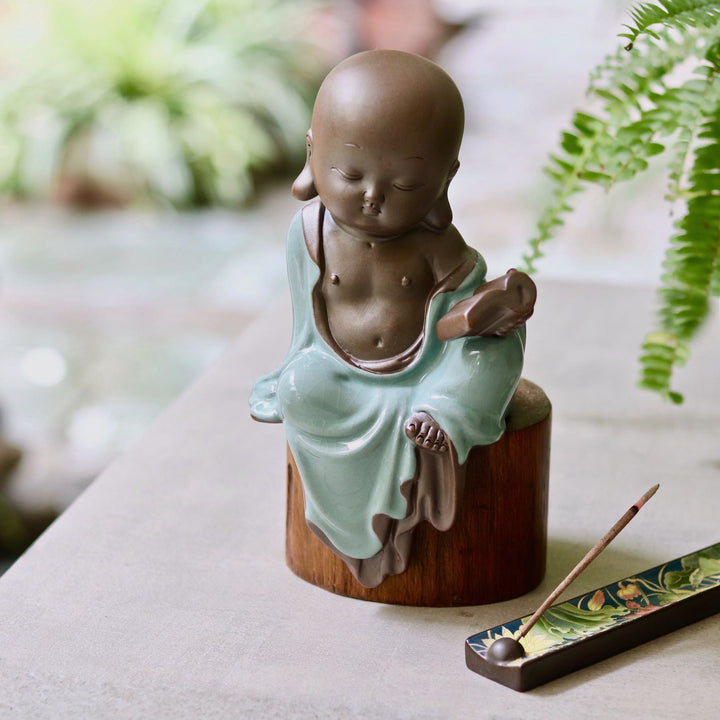 ceramic buddhist monk