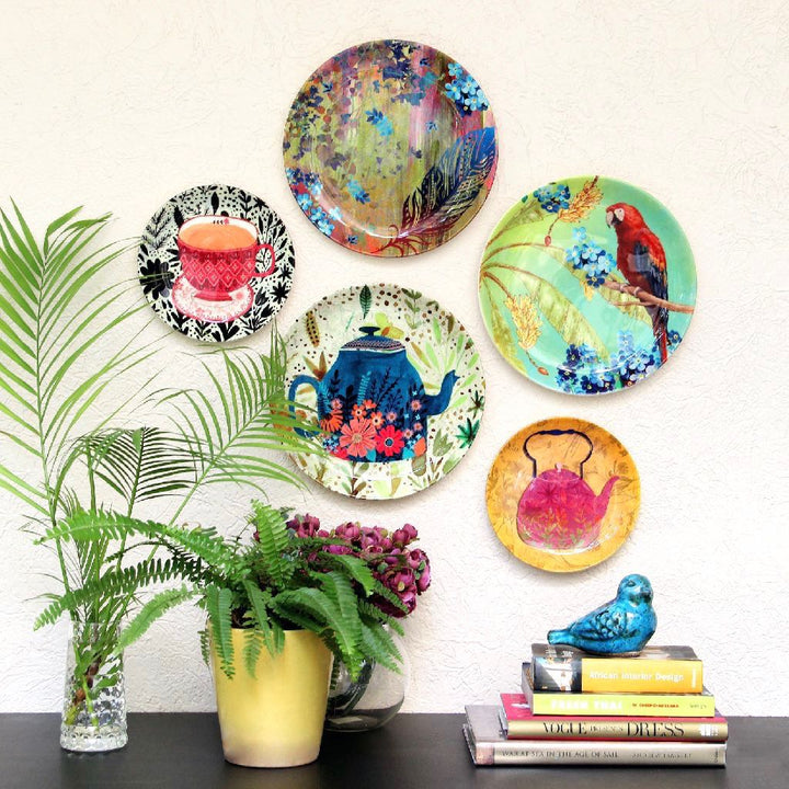 floral decorative wall plates