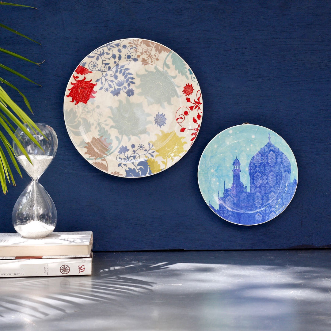 floral decorative wall plates