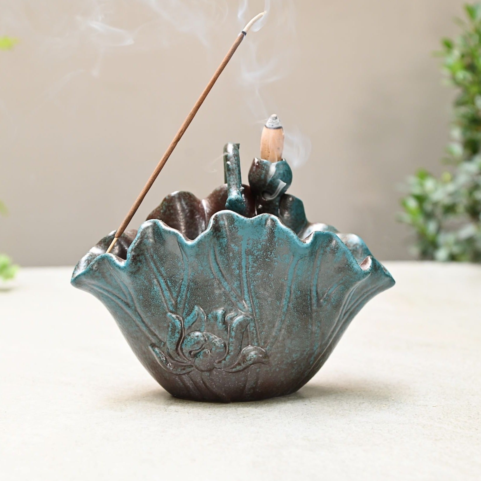 Floral Ceramic Incense Stick Holder & Burner Mora Taara