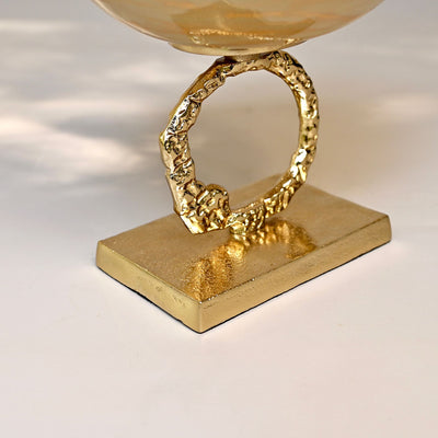 glass decorative bowl with stand