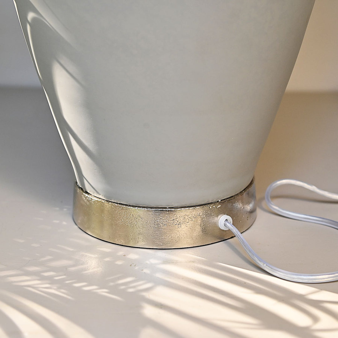 grey glass table lamp