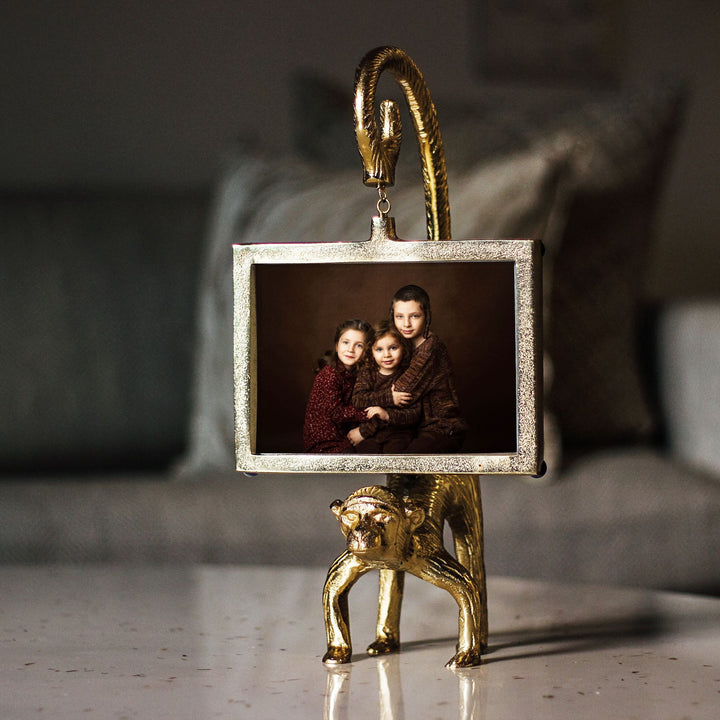 gold monkey photo frame