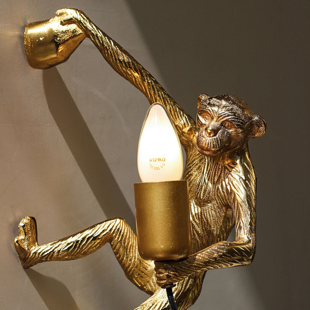 golden monkey wall lamp