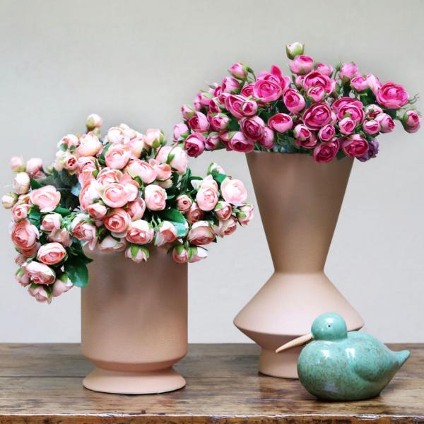 pink ceramic vases