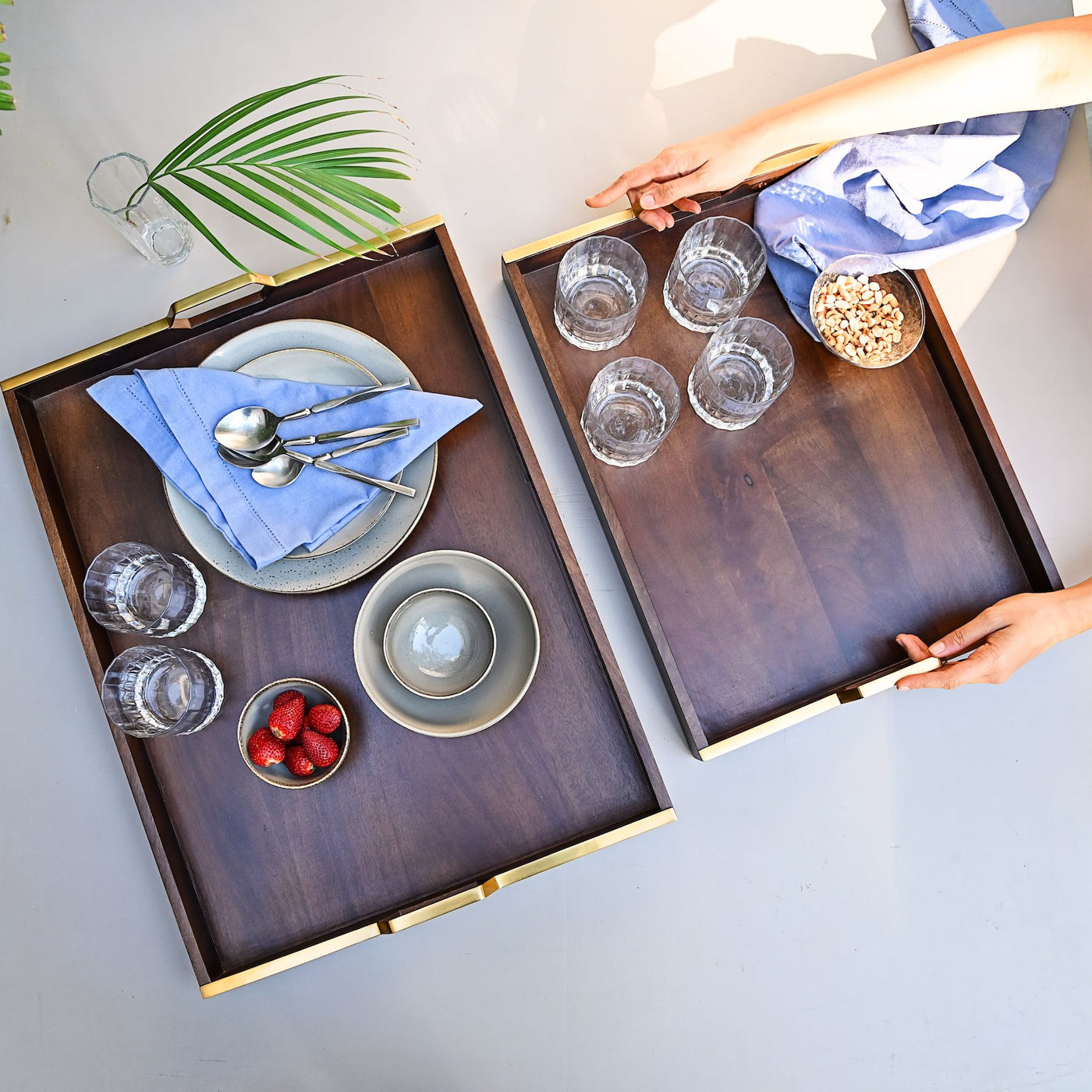 large wooden serving tray