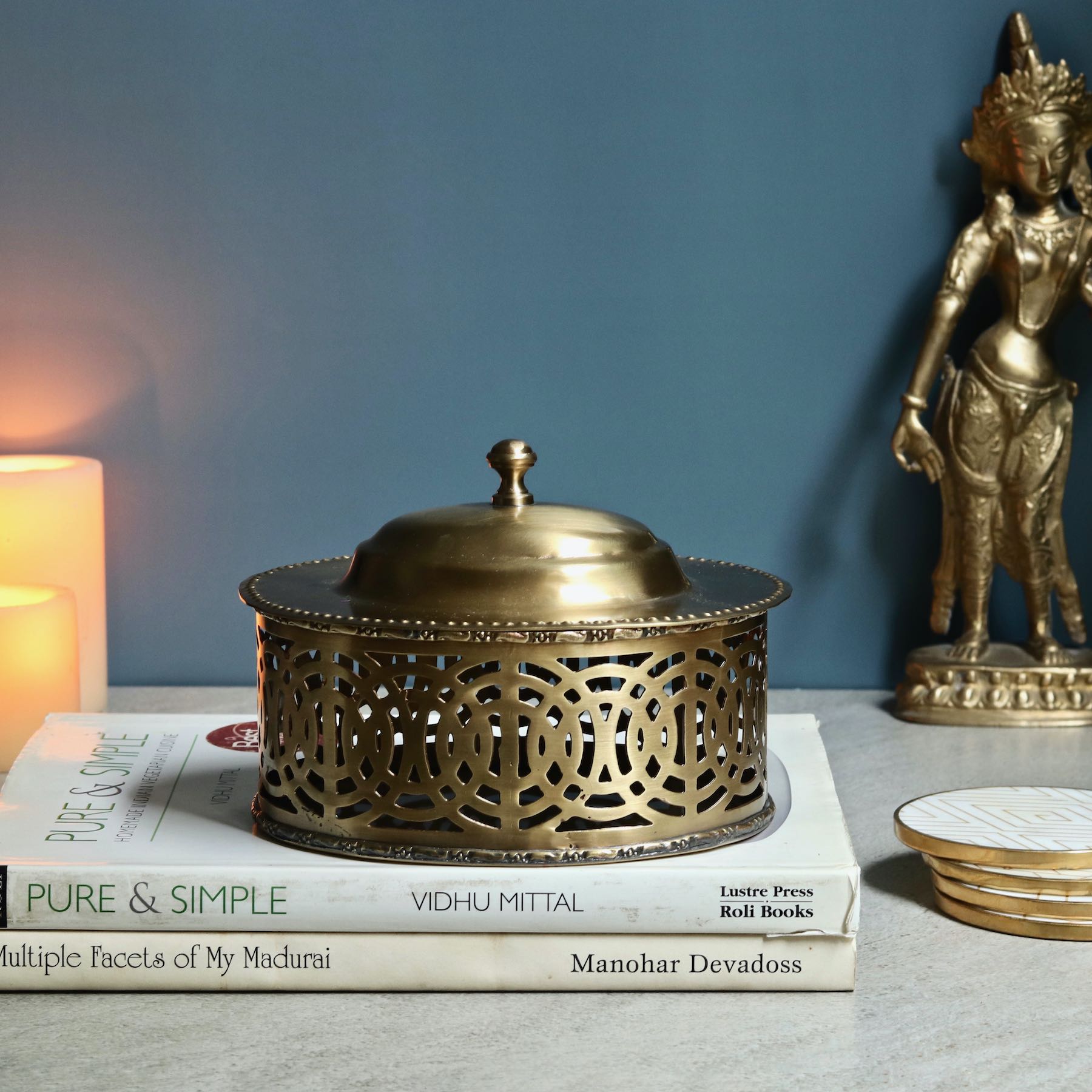Brass Ornamental Box – Mora Taara