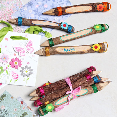 colourful wooden pencils
