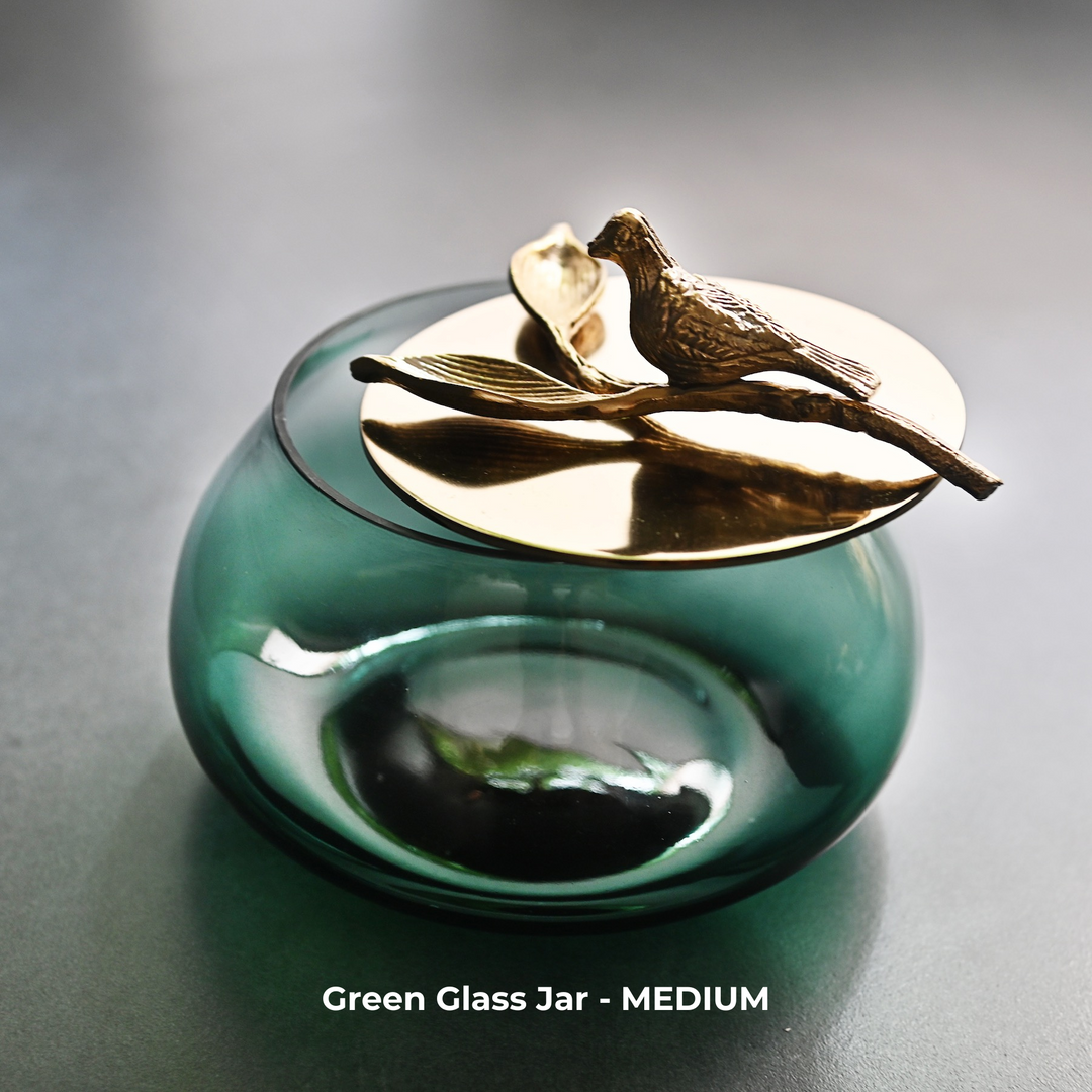 Green Glass Jars