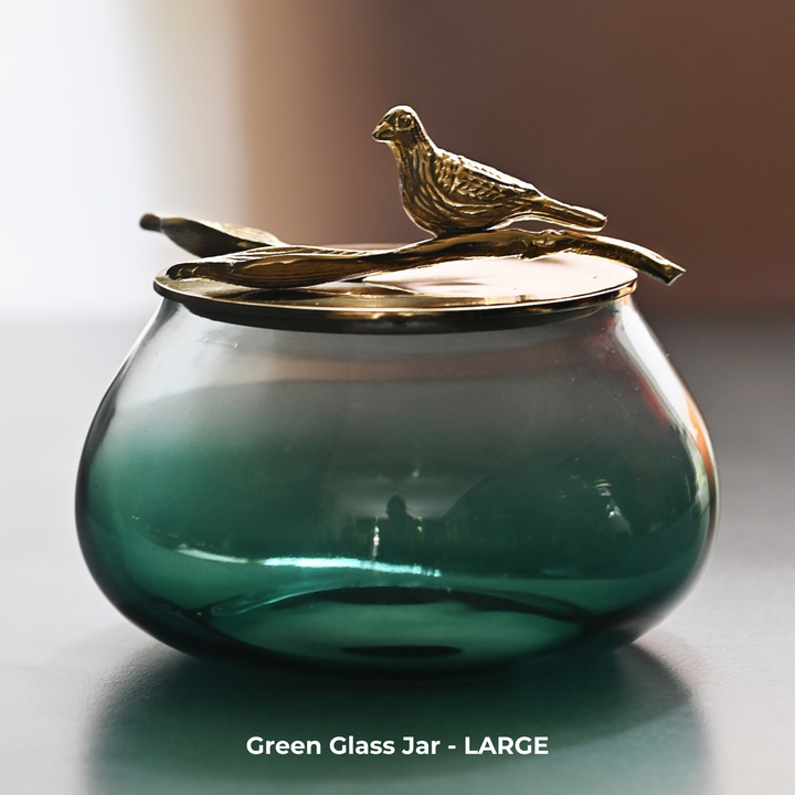 Green Glass Jars