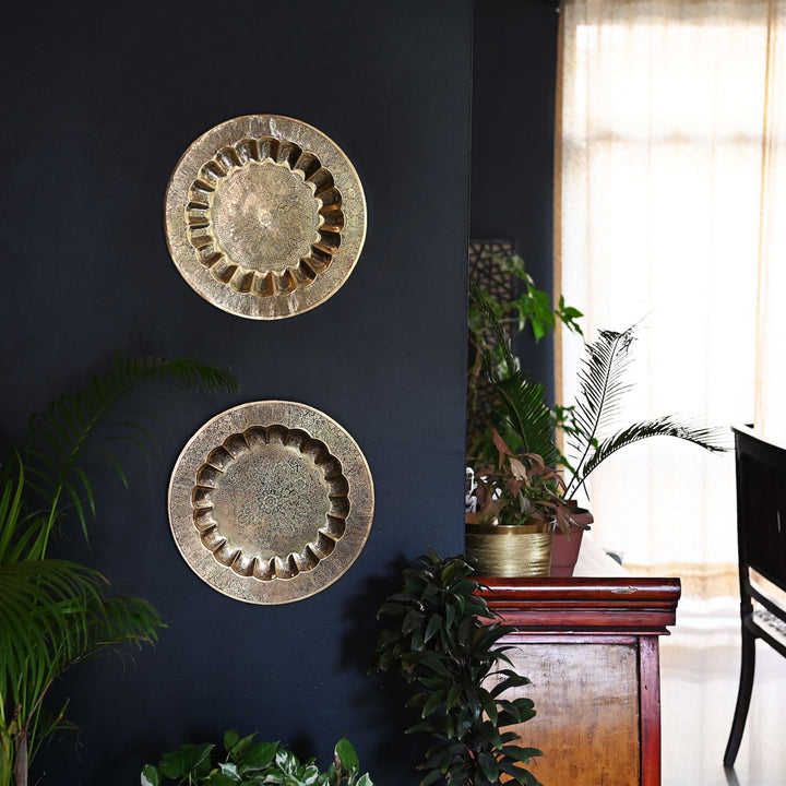 Floral Brass Wall Plate