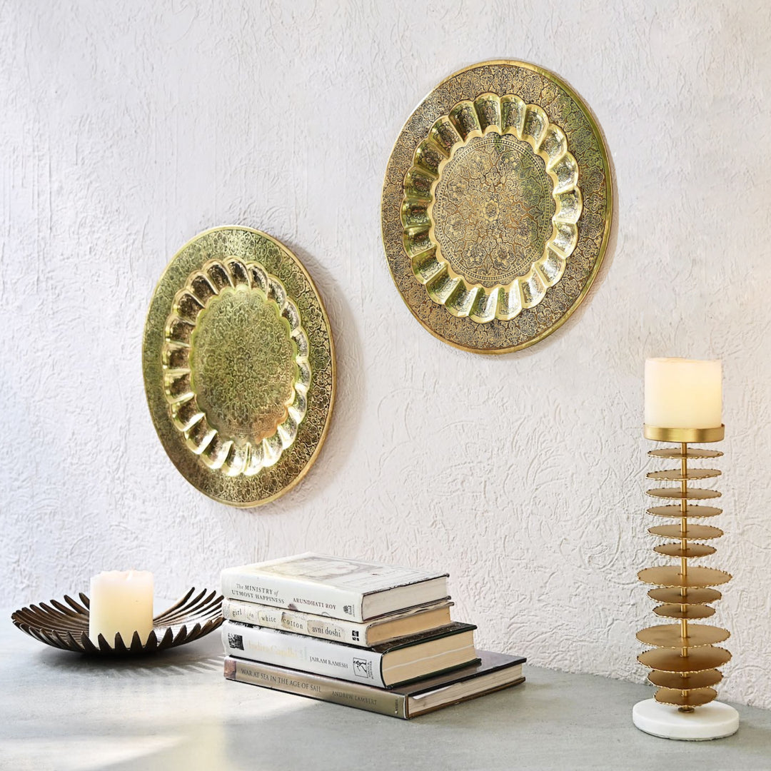 Floral Brass Wall Plate