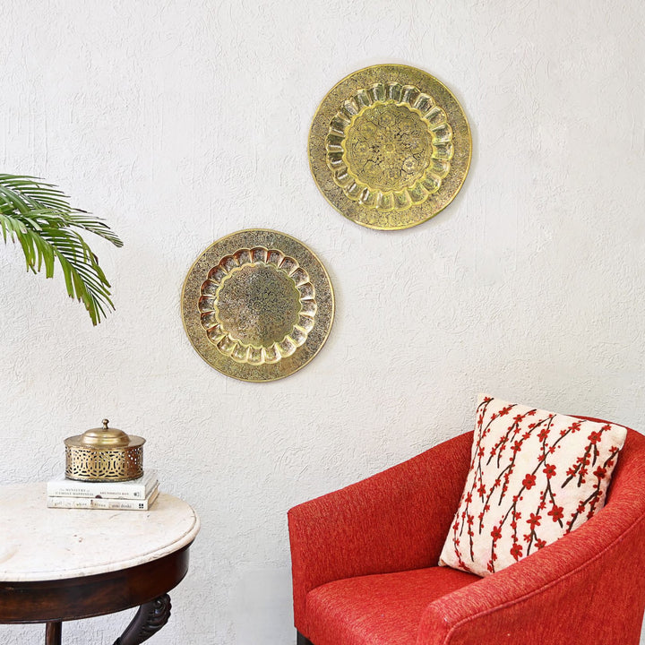 Floral Brass Wall Plate