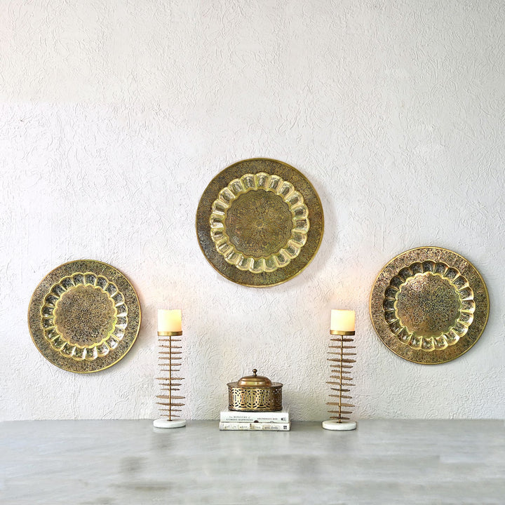 Floral Brass Wall Plate