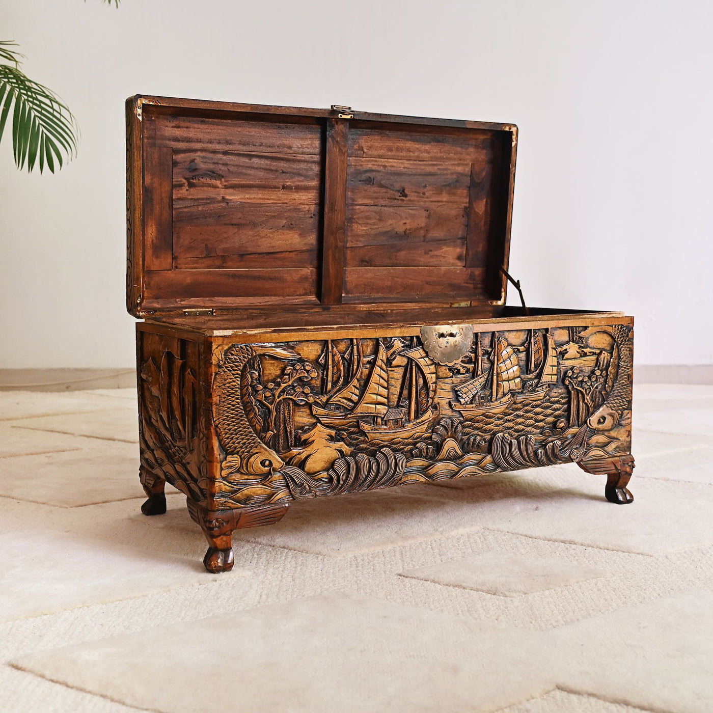 wooden storage chest