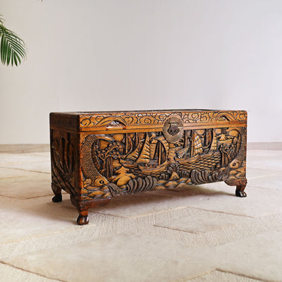 wooden storage chest