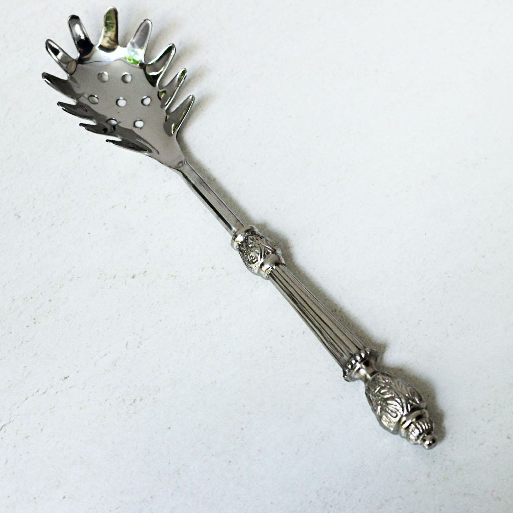 stainless steel pasta server