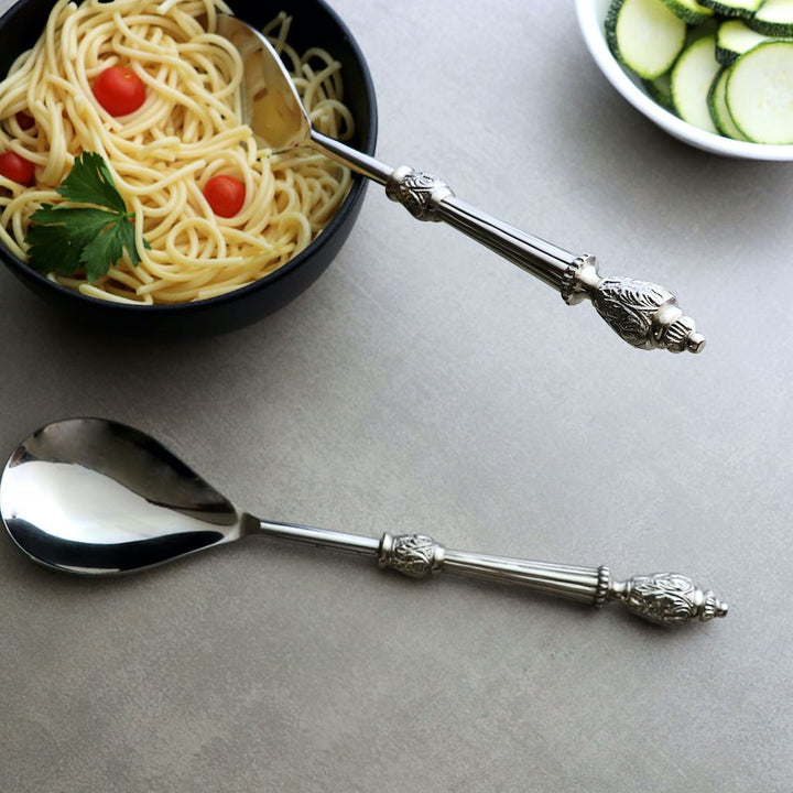 stainless steel serving spoon