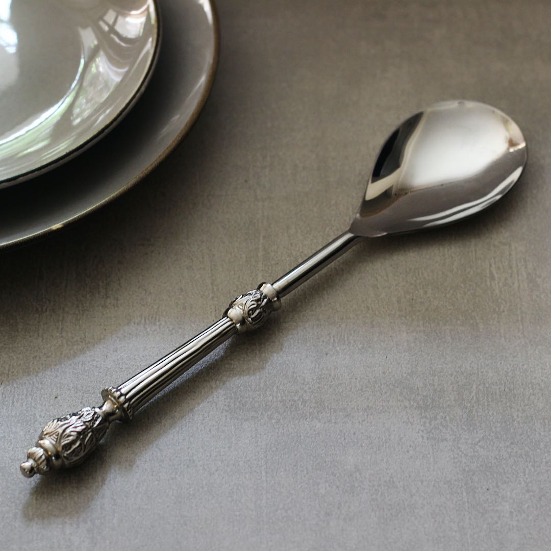 stainless steel serving spoon