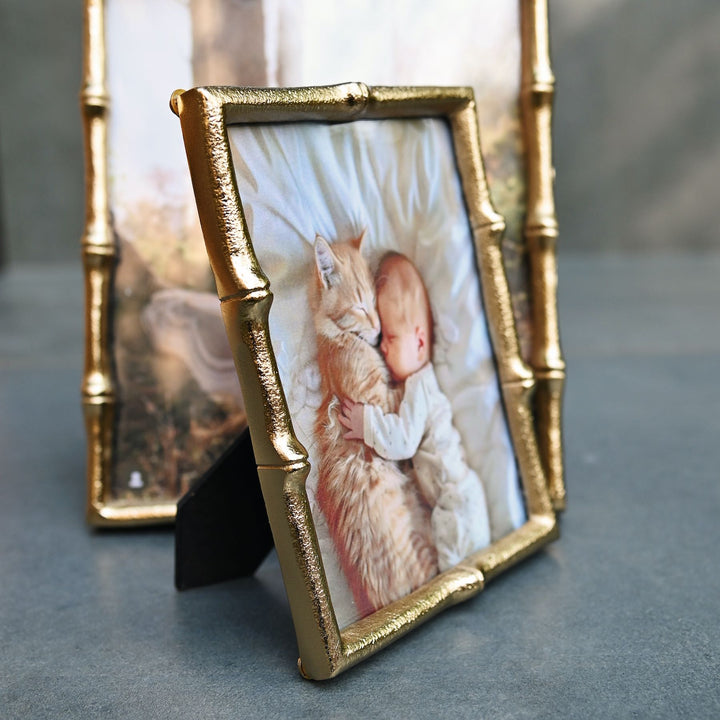 golden bamboo photo frame set