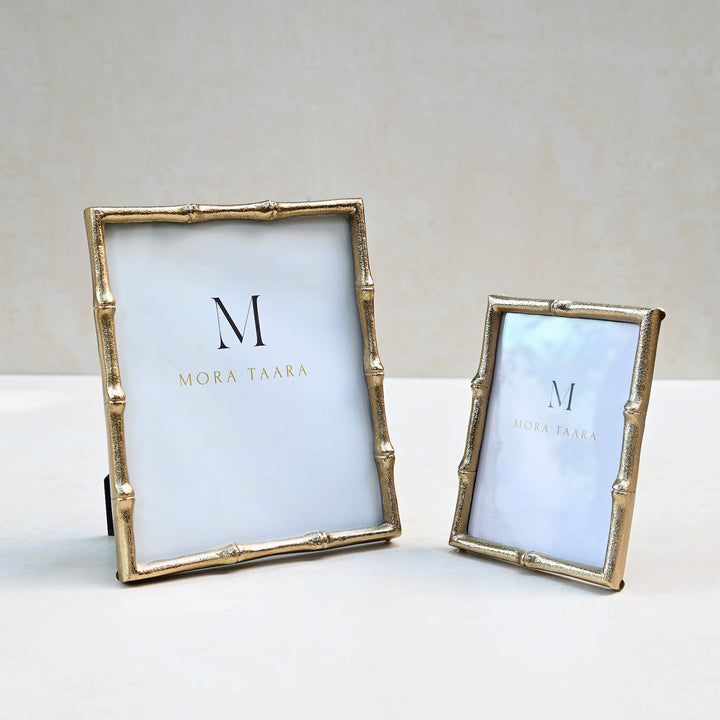 golden bamboo photo frame set