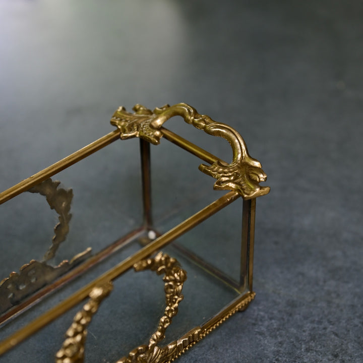 Glass & Brass Tabletop Caddy